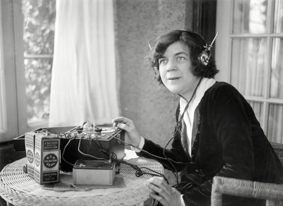 1920 Woman with Radio